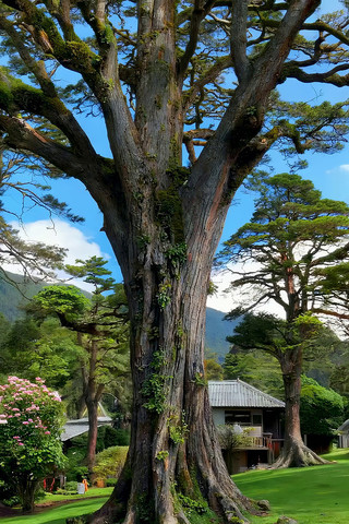 户外巨大古树与周边景致 户外巨大古树与周边景致
