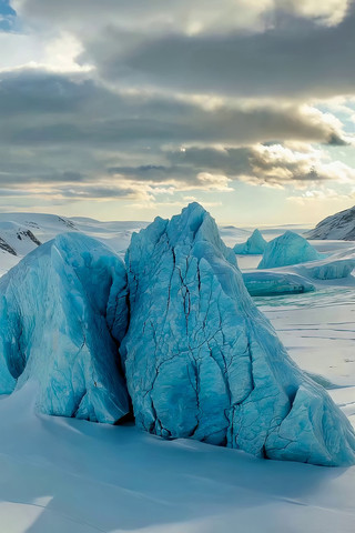 极地冰川自然景观 极地冰川自然景观