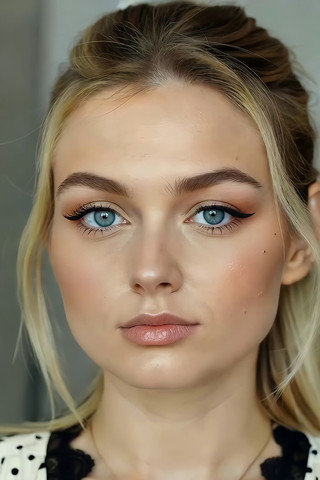 金发女性脸部特写 金发女性脸部特写