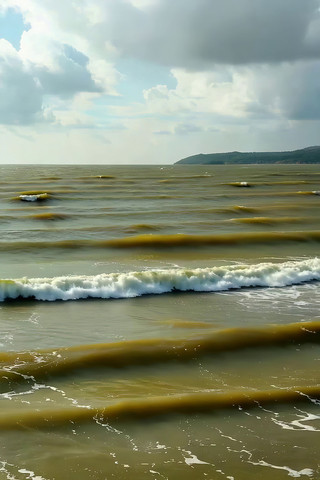 近海海浪翻滚景象 近海海浪翻滚景象