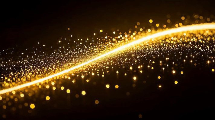 金色粒子光效动态背景素材 金色粒子光效动态背景素材