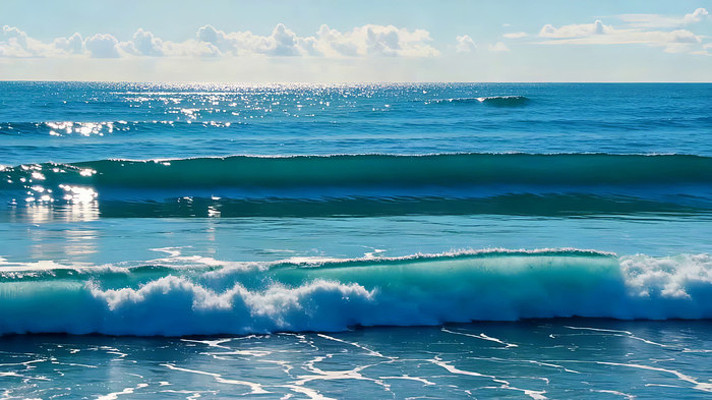 蓝色大海海浪景观 蓝色大海海浪景观