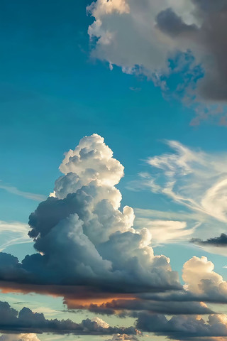 蓝天白云壮丽云层景观 蓝天白云壮丽云层景观