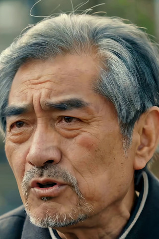 老年男性面部特写 老年男性面部特写