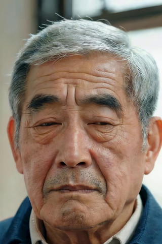 老人面部特写 老人面部特写