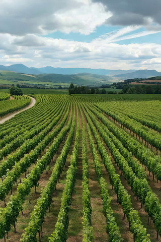 葡萄园田园风光全景 葡萄园田园风光全景