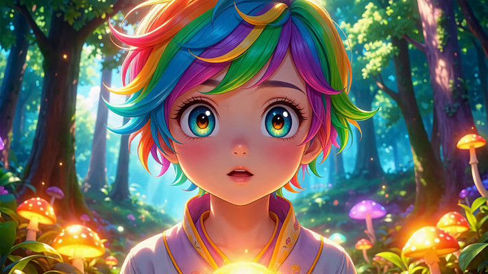 ���ɭ���еĲ�ɫͷ����ͨŮ��