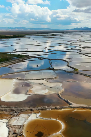 青海盐湖俯瞰全景 青海盐湖俯瞰全景