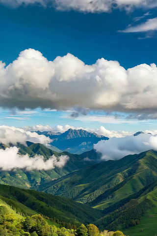 青山白云自然风光 青山白云自然风光