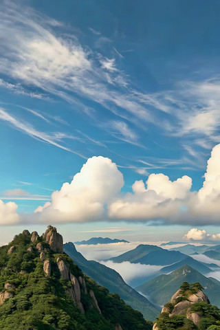青山云海风景 青山云海风景