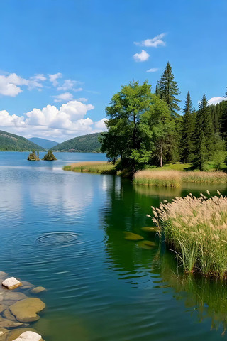 森林湖泊自然风光 森林湖泊自然风光