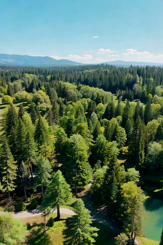 森林鸟瞰全景自然风光 森林鸟瞰全景自然风光