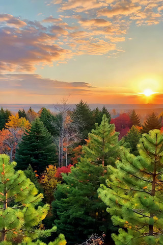 森林日落自然风光素材 森林日落自然风光素材