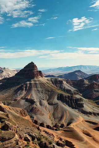 沙漠岩石雅丹地貌全景 沙漠岩石雅丹地貌全景