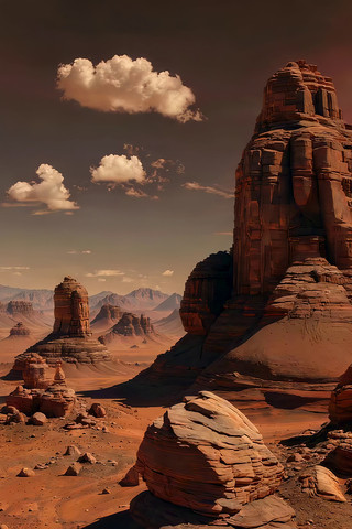 沙漠岩石自然景观 沙漠岩石自然景观