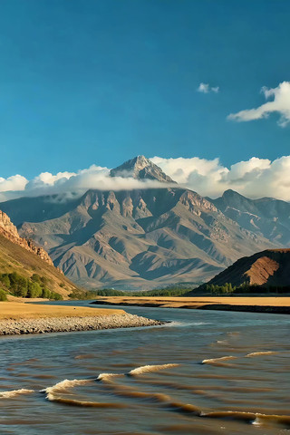 山川河流自然风光全景 山川河流自然风光全景