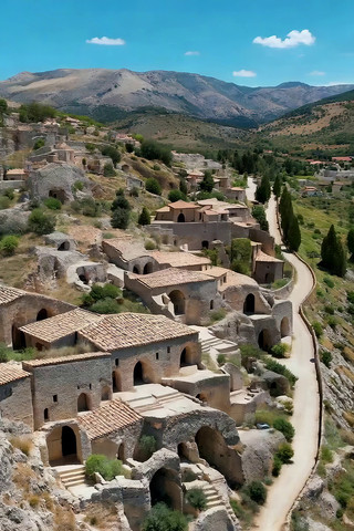 山地传统民居建筑俯瞰 山地传统民居建筑俯瞰