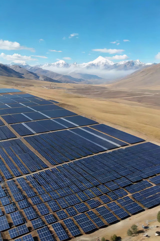 山地太阳能光伏电站全景 山地太阳能光伏电站全景