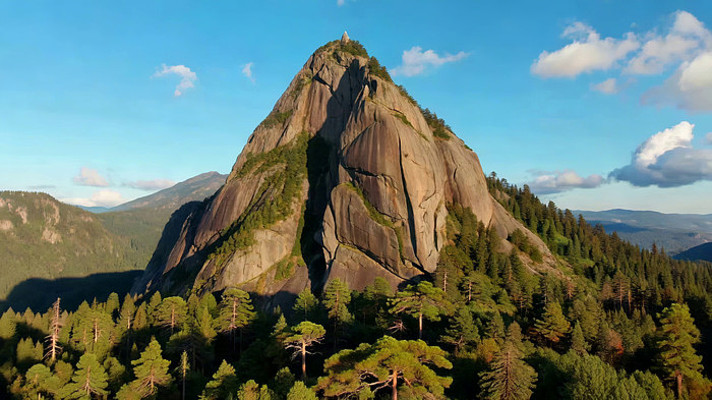 山峰森林自然风光全景 山峰森林自然风光全景
