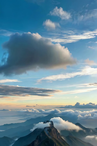 山峰云海自然风光 山峰云海自然风光