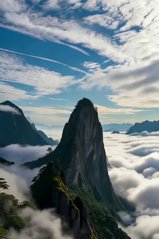 山峰云海自然风光 山峰云海自然风光