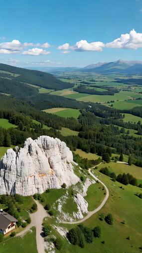 ɽ��ݵ���ʯ���ķ羰