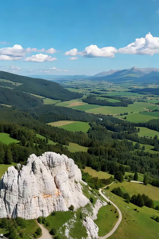 ɽ��ݵ���ʯ���ķ羰