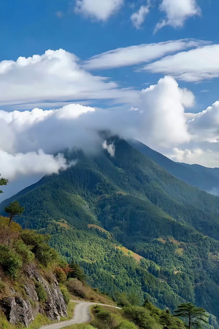 山间公路自然风光 山间公路自然风光