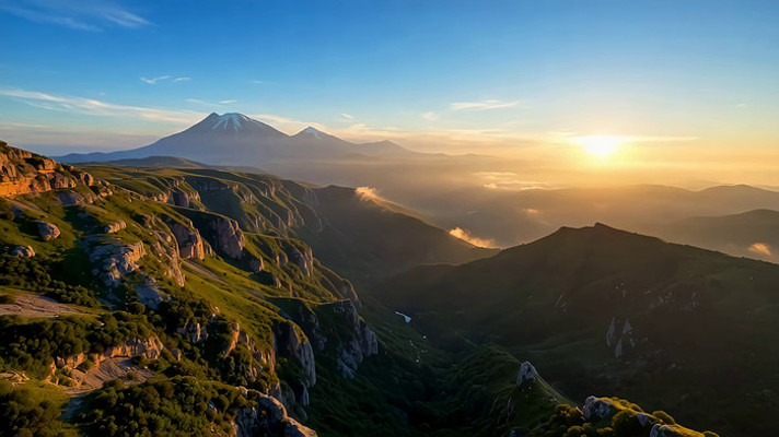 山间日出自然风光 山间日出自然风光