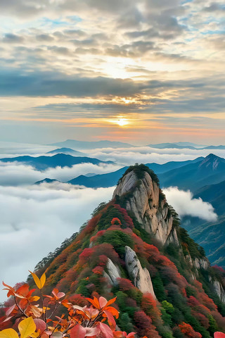 山间云海日出自然风光 山间云海日出自然风光