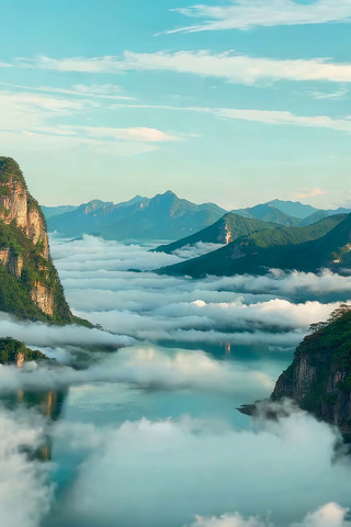 山间云海自然风光 山间云海自然风光