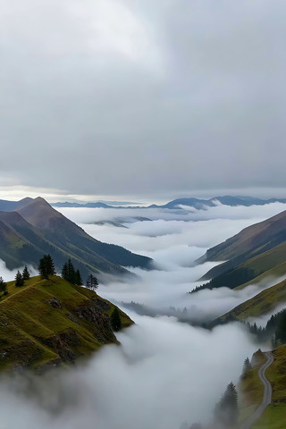 山间云海自然风光 山间云海自然风光