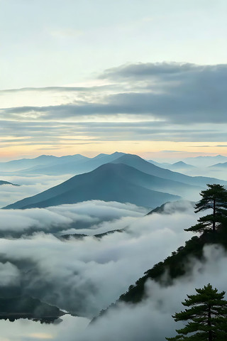 山间云海自然风光 山间云海自然风光