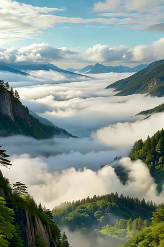 山间云海自然风光素材 山间云海自然风光素材