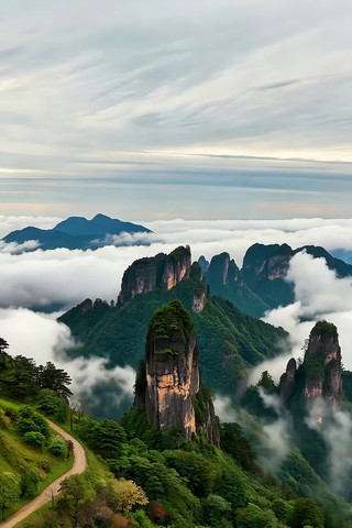 山间云海自然风光素材 山间云海自然风光素材