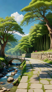 ɽ�ּ�ʯ��СϪ�羰����