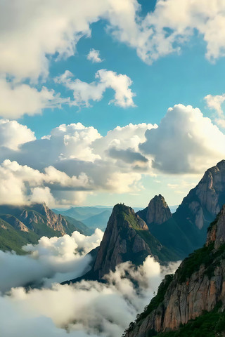 山峦云海自然风光 山峦云海自然风光