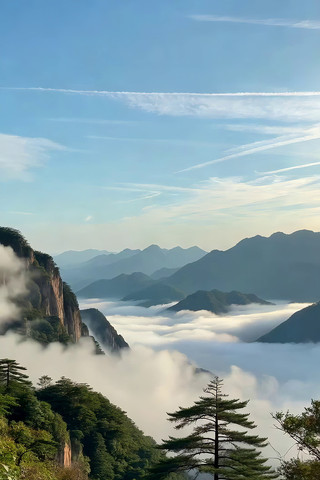 山峦云海自然风光 山峦云海自然风光