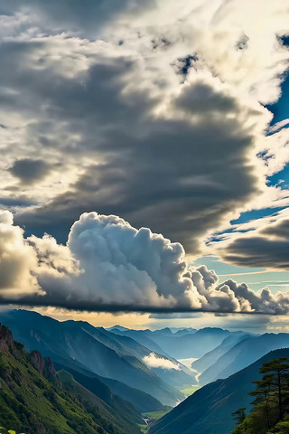 山峦云海自然风光 山峦云海自然风光