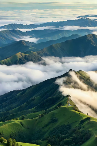 山峦云海自然风光 山峦云海自然风光