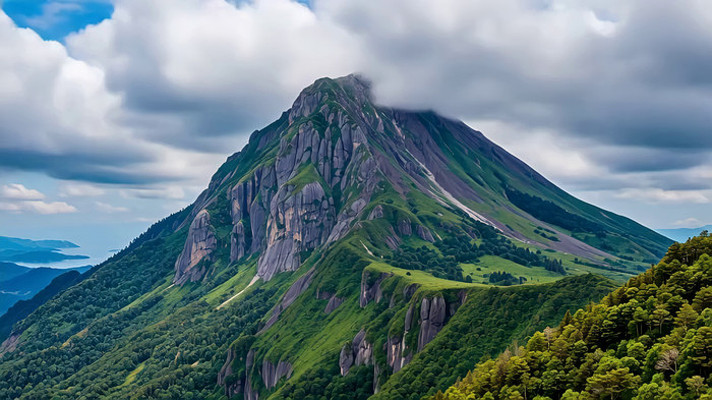 山脉森林自然风光全景 山脉森林自然风光全景