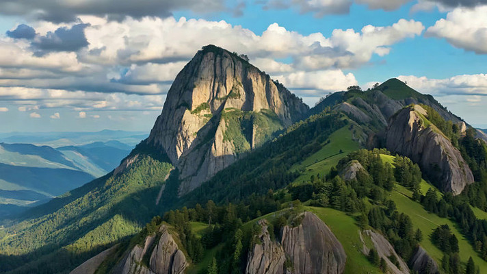 山脉自然风光全景 山脉自然风光全景