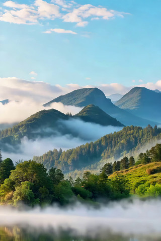 山水云雾自然风光 山水云雾自然风光