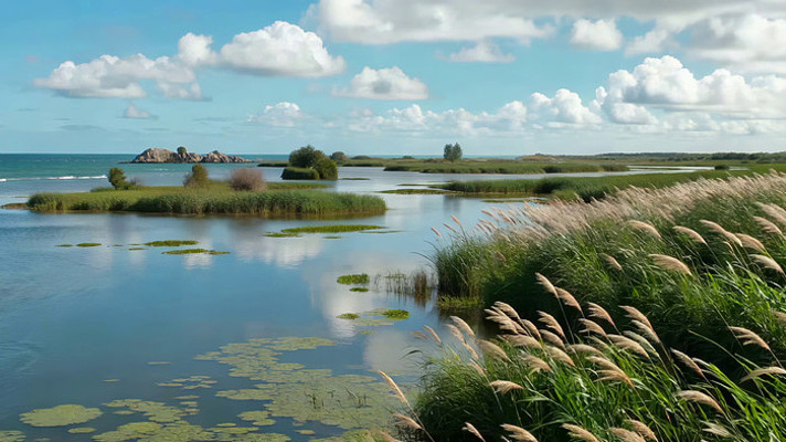 湿地自然风光全景 湿地自然风光全景