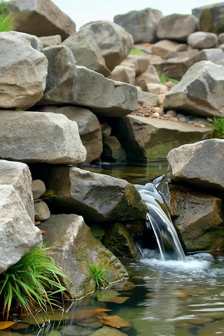 石间小溪流水景观素材 石间小溪流水景观素材