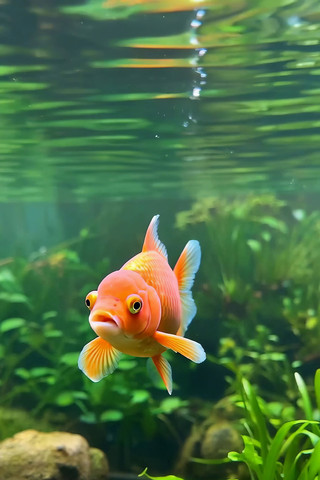 水中游动的金鱼 水中游动的金鱼