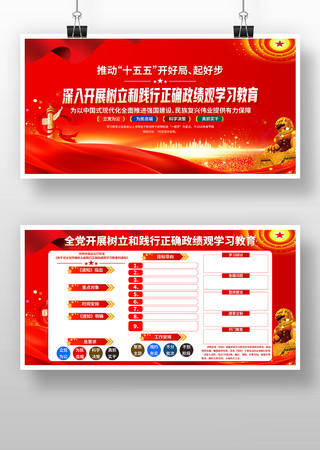 树立和践行正确政绩观学习教育展板宣传栏 树立和践行正确政绩观学习教育展板宣传栏