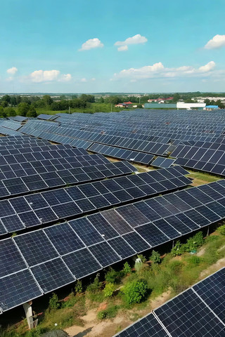 太阳能光伏板场地全景 太阳能光伏板场地全景