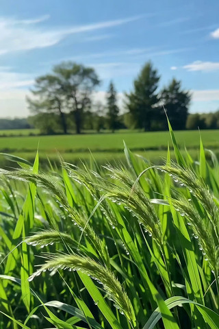 田间麦苗自然风光 田间麦苗自然风光