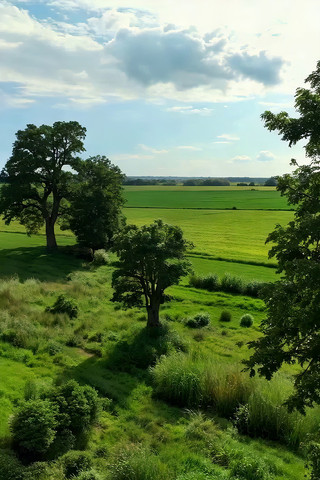 田野绿树自然风光 田野绿树自然风光